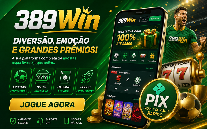 389Win app, PIX e jogos